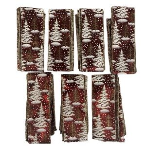 Gluckstein Burgundy Wired Christmas Tree Holiday Ribbon 60+ Feet